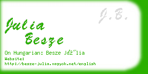 julia besze business card